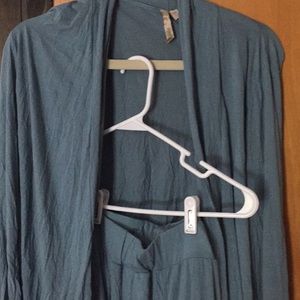 Matching skirt and long sleeved thin over shirt